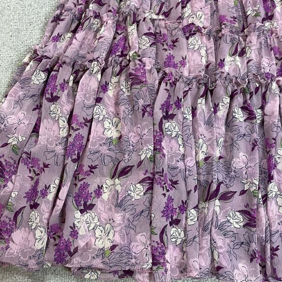 En Saison Luiciate Floral Lavender Smocked Bodice Mini Dress Women’s Small NWOT - Picture 4 of 5